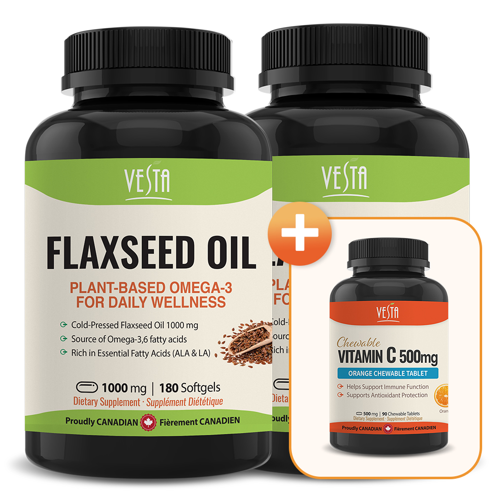 베스타 플렉씨드오일 Flaxseed Oil 1000mg 식물성 아마씨유 180캡슐 - 상품 이미지