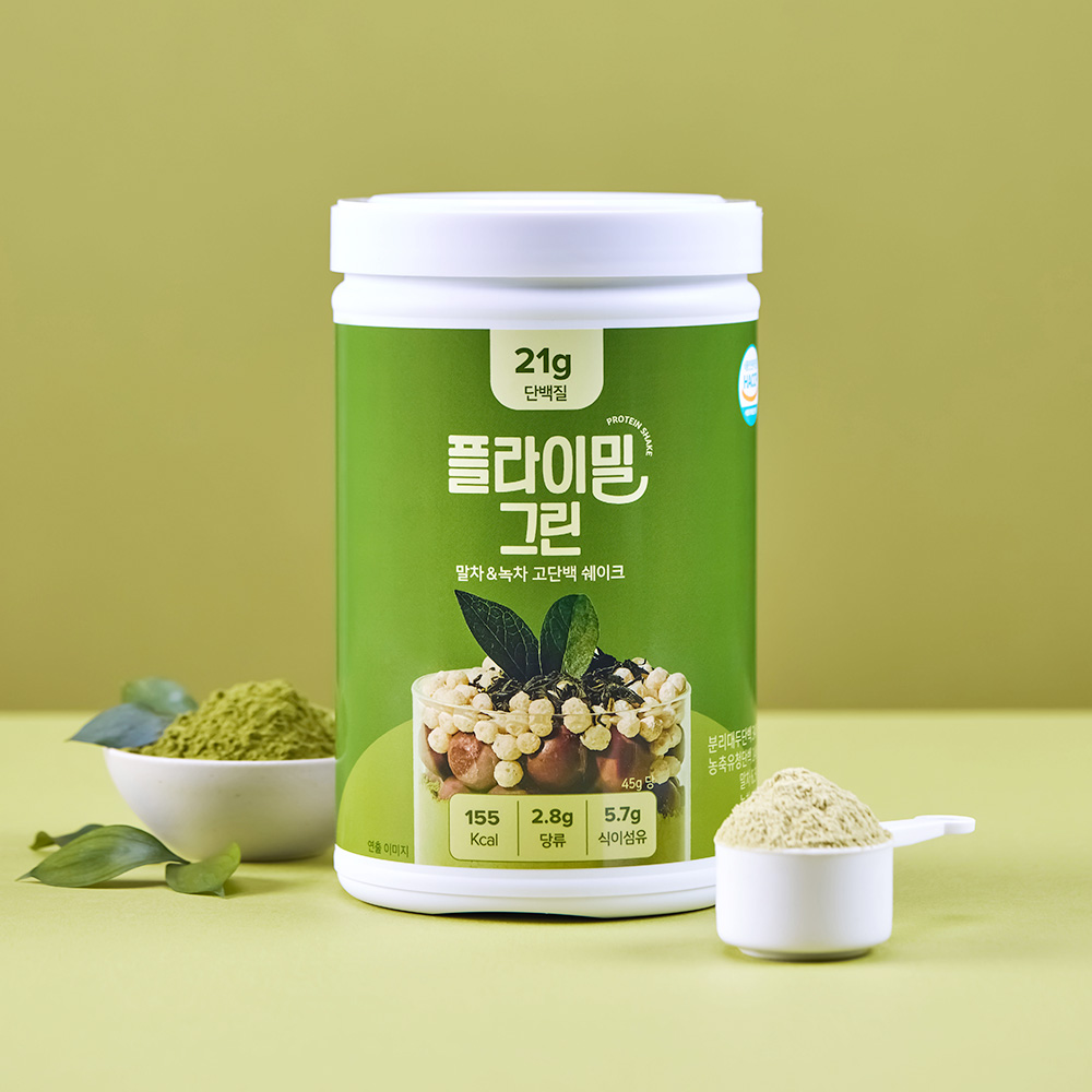 플라이밀 단백질 쉐이크 대용량 그린, 630g, 1개 - 메인 이미지