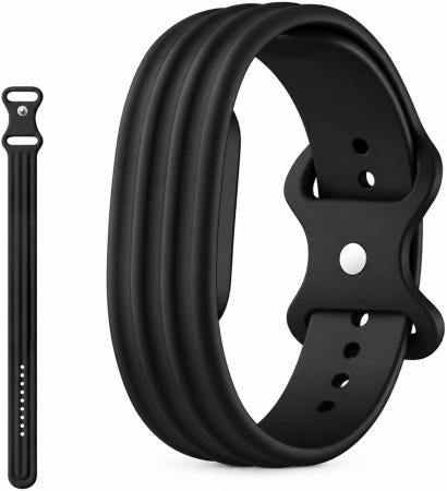 Tsinlan.ayn [해외]Google Fitbit Air용 실리콘 밴드 통기성이 좋은 스포츠 스트랩 jet black
