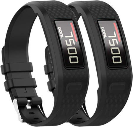 QGHXO [해외]QGHXO バンド Garmin Vivofit / Vivofit2用 소프트 실리콘 교체용 시계 밴드 스트랩 2 액티비티 트래커용 S 사이즈 L 0가지 Z Two black S