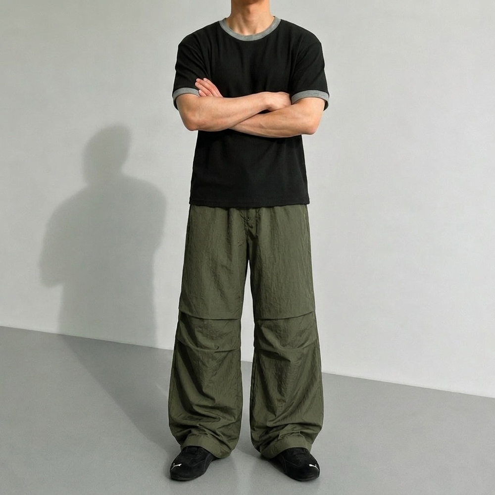 파라슈트팬츠 벌룬팬츠 벌룬핏 남자냉장고바지 냉장고바지남성 이미지 7