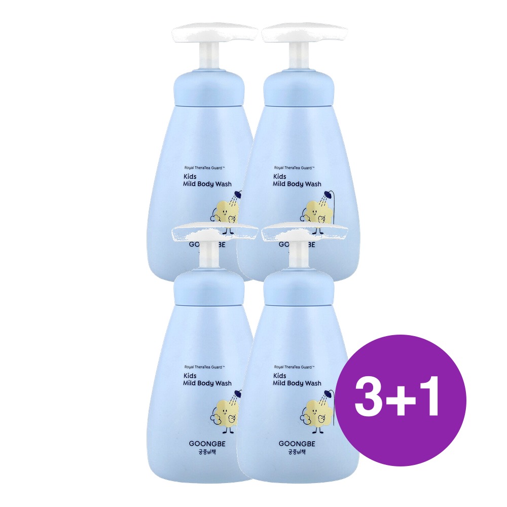 Goongbe 어린이용 마일드 바디 워시 300ml, 4개