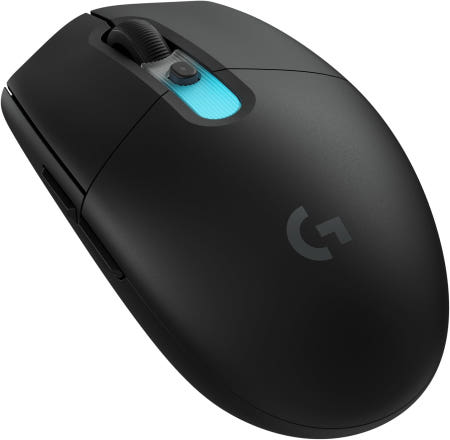 [해외]Logicool G 게이밍 마우스 G304 X 슈퍼라이트 라이트스피드 무선 경량 20온스(59g) HERO 44K 센서 라이트싱크 RGB Black (2 yr warrant