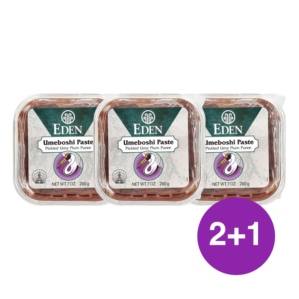 Eden Foods 우메보시 페이스트 염장 매실 퓌레 200g, 3개 - 상품 이미지