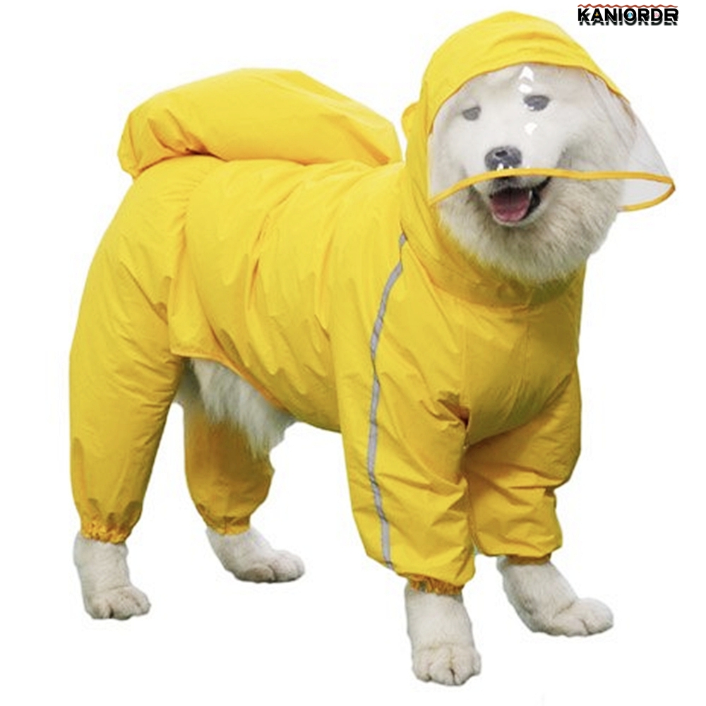 대형견 비옷 장마철 강아지 산책 레인 코트 전신 우비 10XL - 상품 이미지