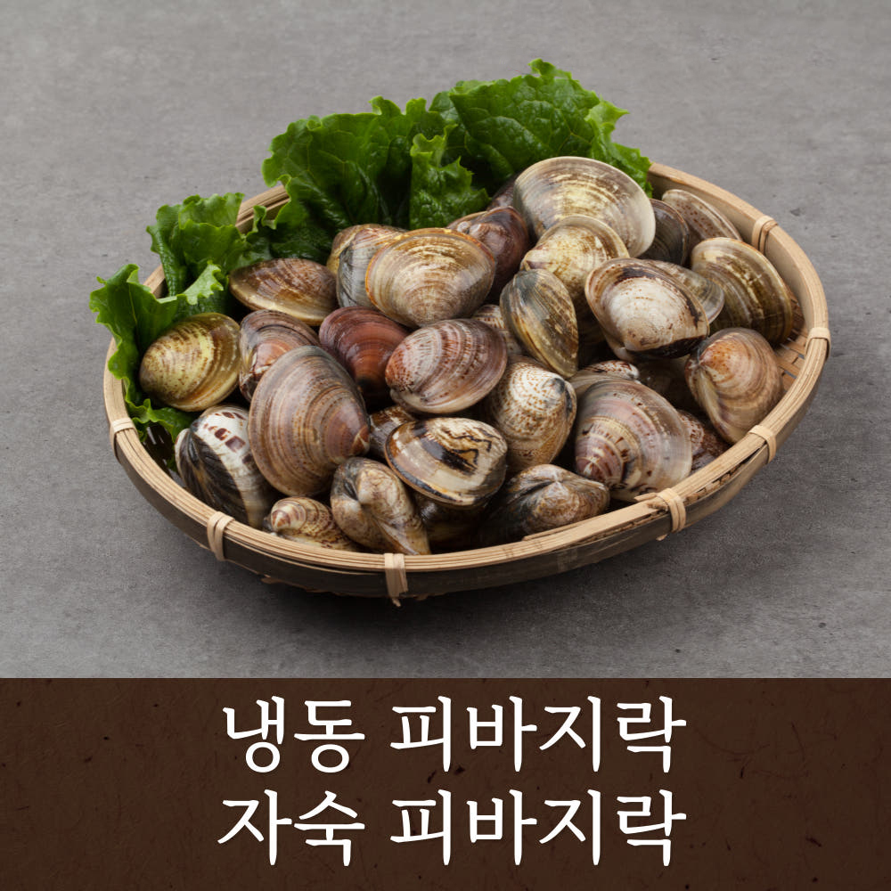냉동 바지락 피바지락 5kg(500g x 10팩) 바지락 칼국수 봉골레 손질바지락 자숙바지락 - 메인 이미지