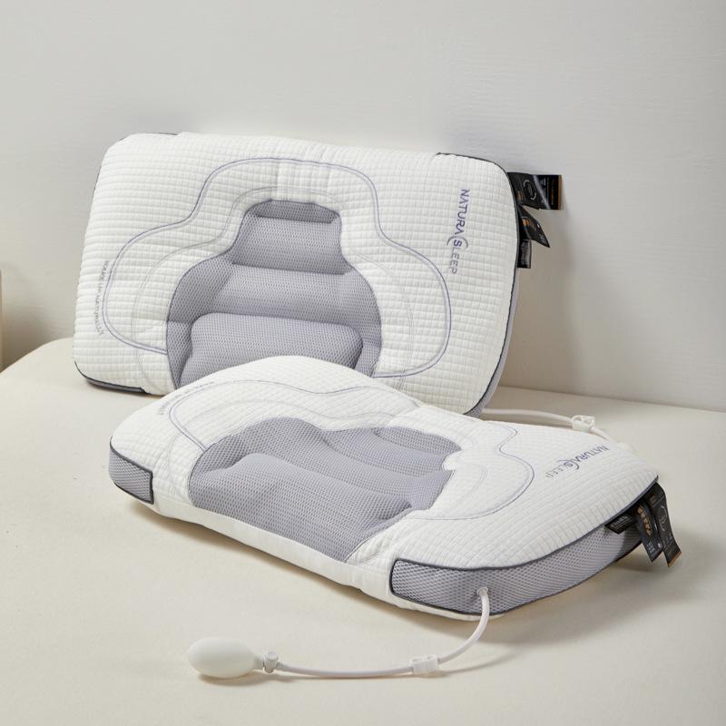 높이조절 성인용 에어백 수면 목베개 통기성 베개 조절식 통기성 마사지 에어백 베개 48x74 cm 단품 - 상세 이미지 2