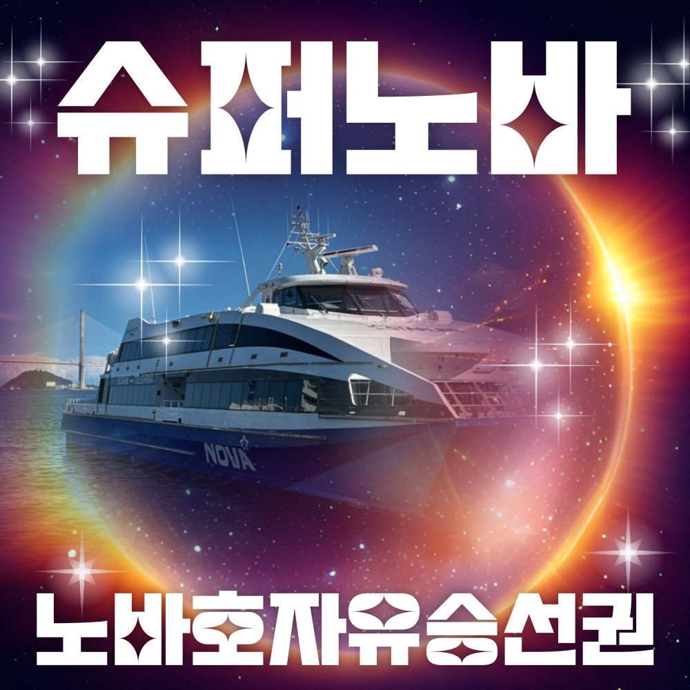 신규취항 스타라인 노바호 대마도 배 티켓예약 왕복승선권 당일치기 1박2일 2박3일 - 상품 이미지