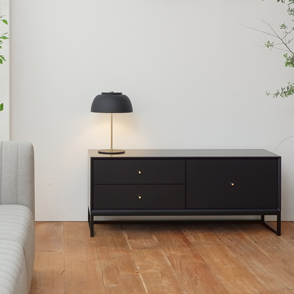 엠블나인 H1 1200 거실장 거실수납장 TV장 Onyx Black - 상세 이미지 2