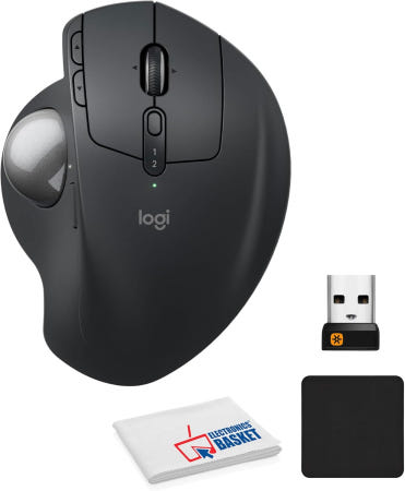 Logitech [해외]MX Ergo S Wireless Track Ball Mouse with 24dpi Laser Sensor 6 Programmable Buttons 4 Way Scroll
