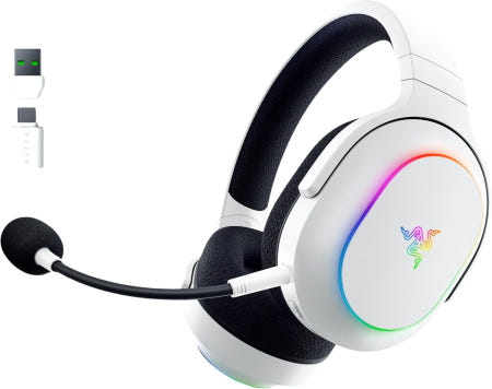 [해외]트라이포스 40mm 드라이버 탈착식 하이퍼클리어 70시간 작동 24GHz 블루투스 PC PS5 PS4 스위치 2 iOS 안드로이드 바라쿠다 X 크로마를 탑재한 크로마 whi