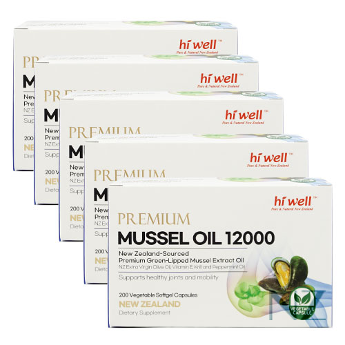 하이웰 초록홍합 12000mg 뉴질랜드 초록입 홍합 오일 관절 건강 200정, 5개 - 상세 이미지 2