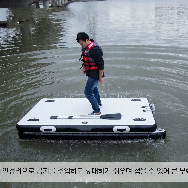 에어 수상 좌대 민물 저수지 낚시 요트 에어매트 2m 2.0x1.5m 에어 수상 좌대 - 상세 이미지 4