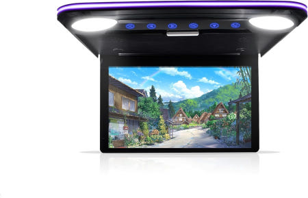 [해외]NOAUKA 2025 에볼루션 타입 플립다운 모니터 IPS LCD 2인치 디지털 LED 백라이트 HDMI MicroSD/USB 호환 초박형 룸 램프 7가지 색상 분위기 조명