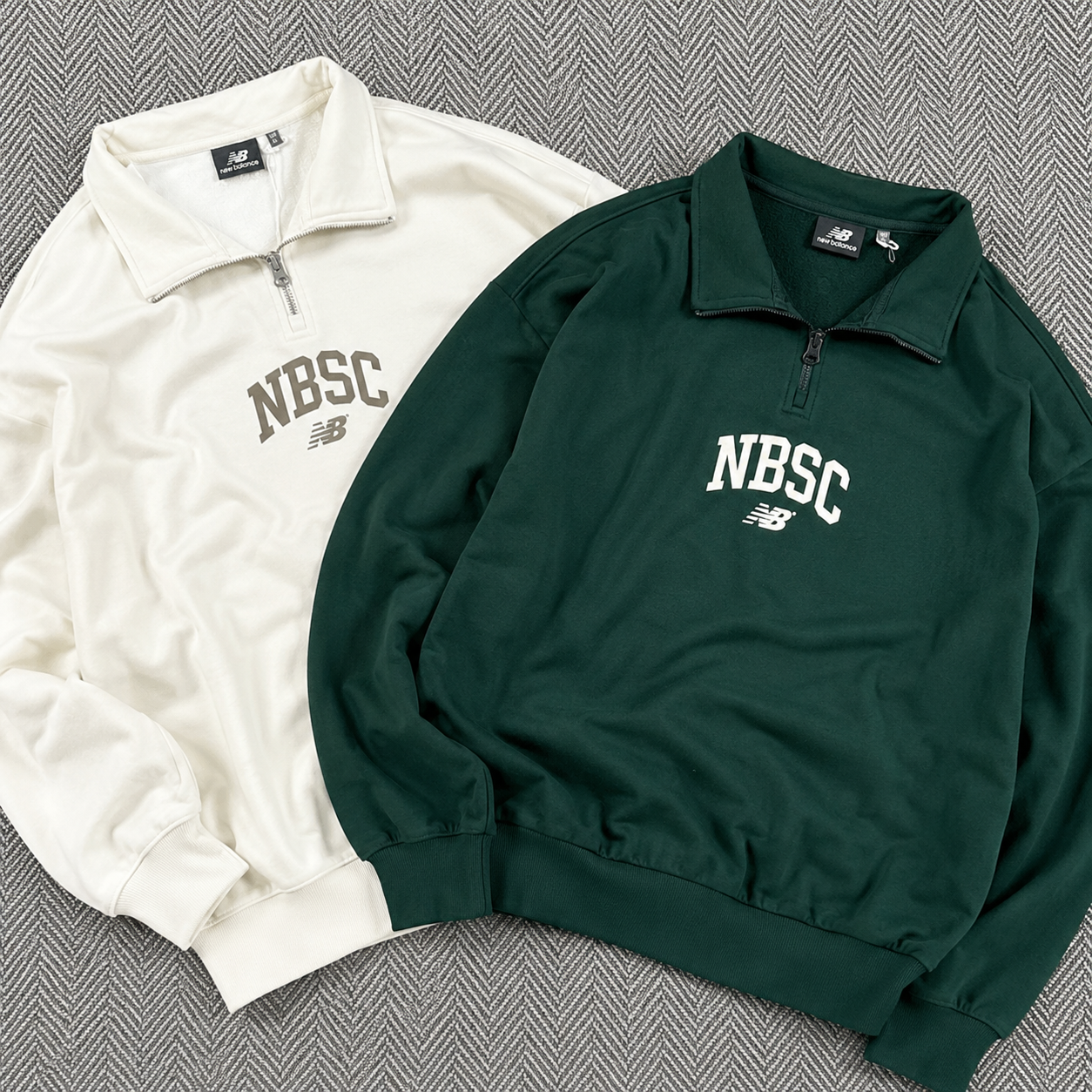 뉴발란스 반집업 맨투맨 NBSC 하프집업 티셔츠 - 상품 이미지