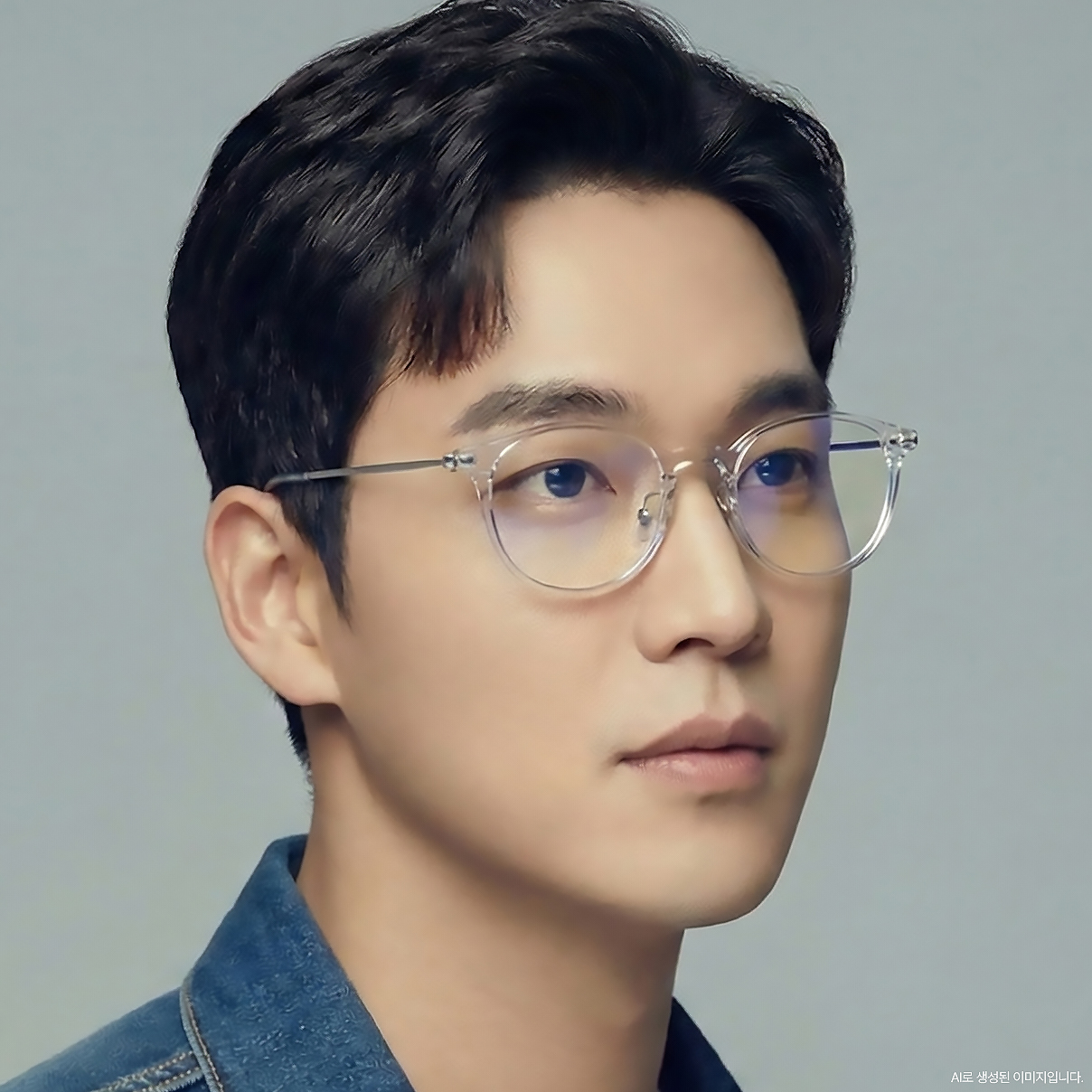 가벼운 티타늄안경테 초경량 얇은 투명뿔테안경 변색렌즈 남자 여자 블루라이트차단안경 상품 이미지