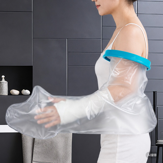 깁스방수커버 다리깁스방수팩 팔기브스 무릎 손 샤워 성인용 팔 대 - 상품 이미지