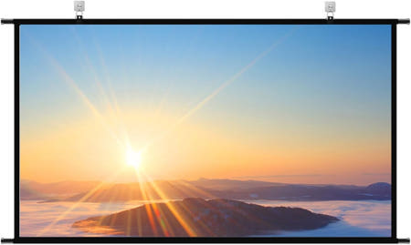 [해외]금속 방눈부심 프로젝터 스크린 69 HD 천장/벽걸이 투사 감기 롤식 홈시어터와 사무실에 최적(60in) White 60in