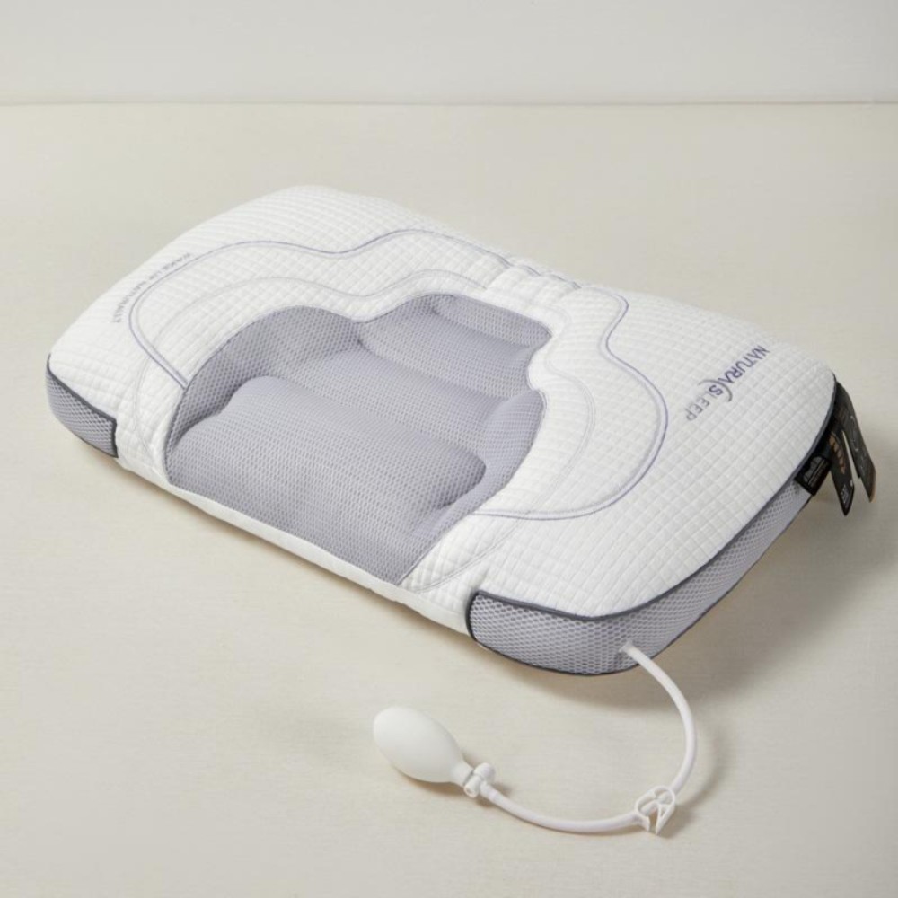 높이조절 성인용 에어백 수면 목베개 통기성 베개 조절식 통기성 마사지 에어백 베개 48x74 cm 단품 - 상품 이미지