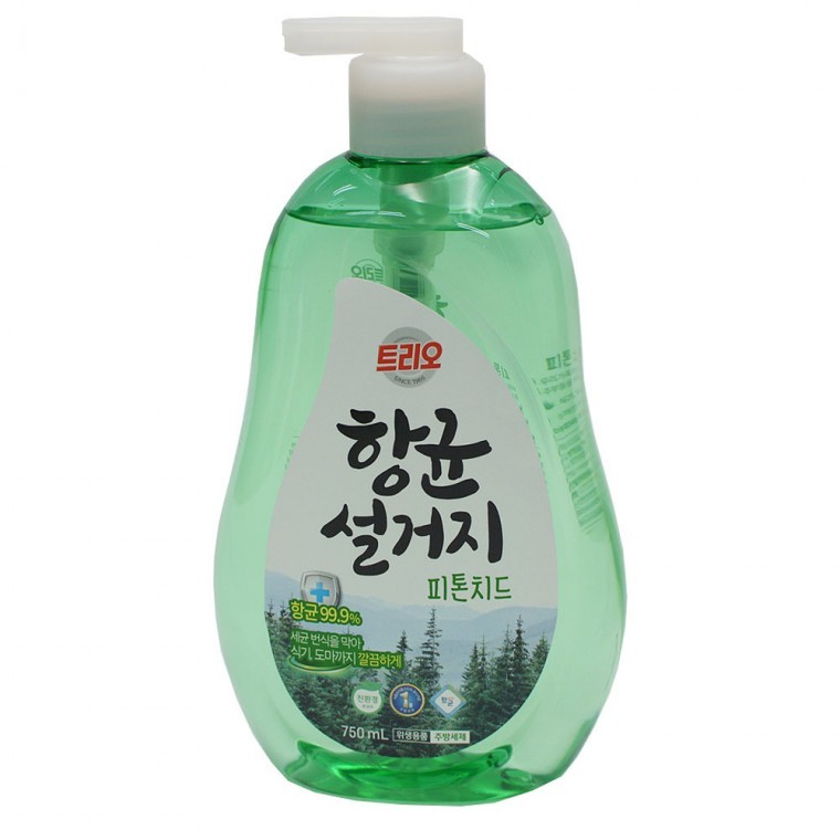 트리오 항균설거지 피톤치드 주방세제 750mL 용기 1EA