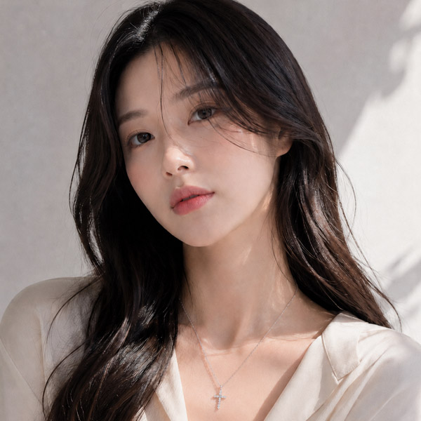 메종드쉬 모이사나이트 목걸이 925실버 18kGF 랩다이아 시뮬럿 BMN014 십자가 1부 - 상세 이미지 4