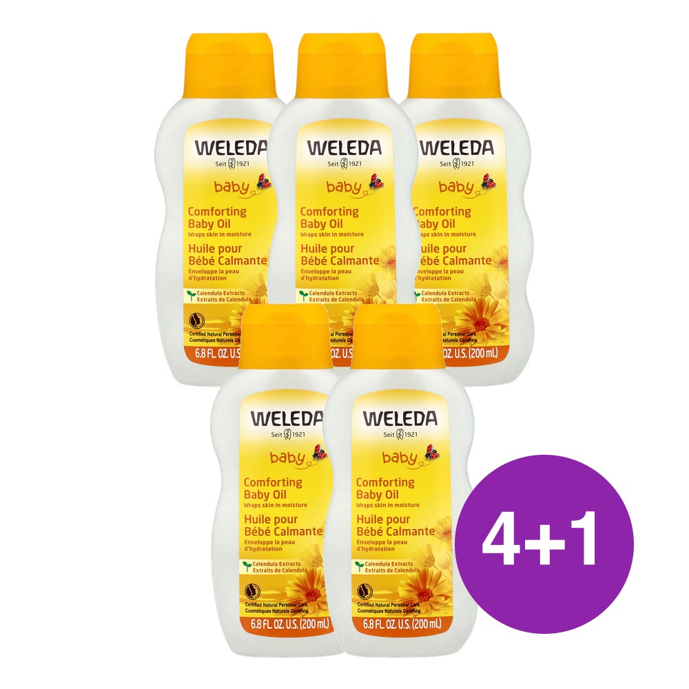 Weleda 유아용 진정 효과 베이비 오일 금잔화 추출물 200ml, 5개 - 상품 이미지