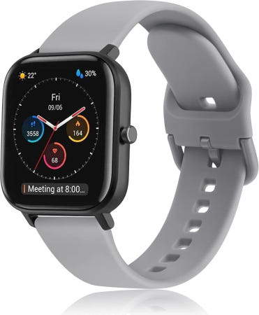 Amzpas [해외][Amzpas] Amazfit GTS 4 Mini/GTS 4/GTS 3/GTS 2용 20mm 밴드 Bip U Pro/Bip 3/Bip 3 교체 스트랩 부드러운 실리콘 조절