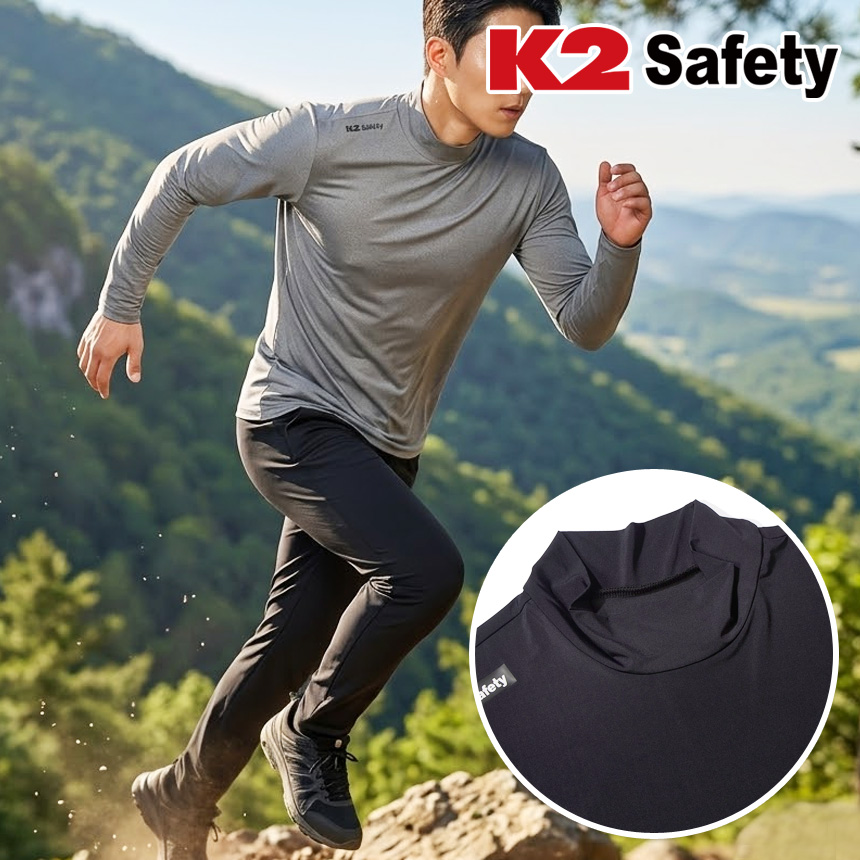 K2 세이프티 여름용 등산 냉감티 노가다 아이스 긴팔티 여름냉감작업복티셔츠 아웃도어 상의 - 상품 이미지