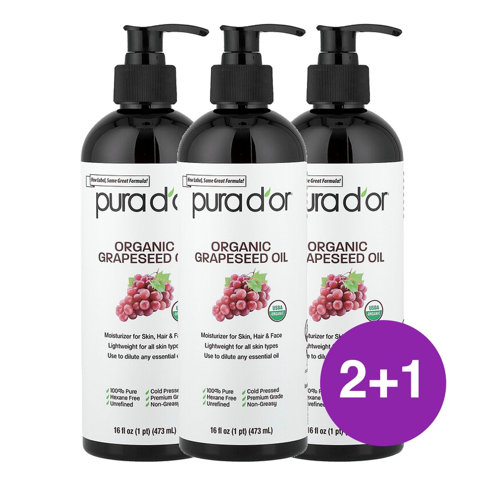 퓨라도르 USDA 포도씨 오일 473ml, 3개 - 상품 이미지