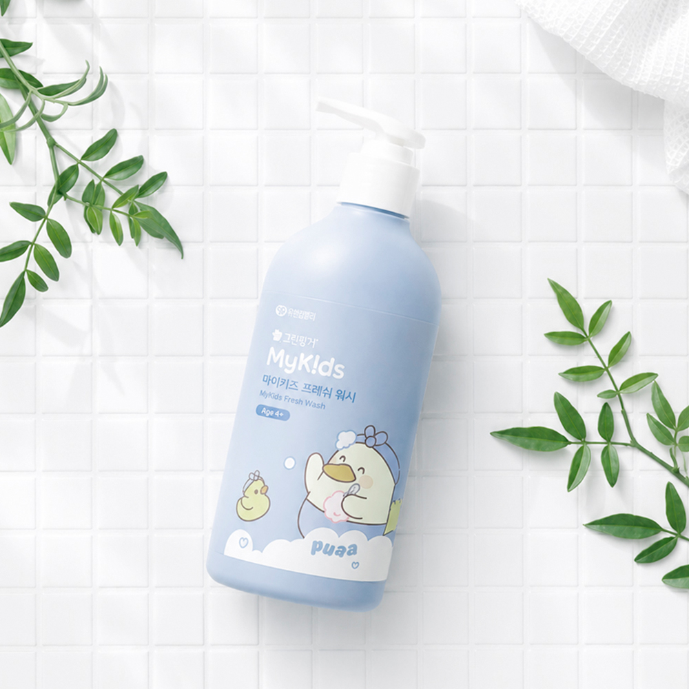 그린핑거 마이키즈 프레쉬 푸아 워시 500ml / 어린이,키즈,아동,저자극,프레쉬향, 대용량 - 상세 이미지 4