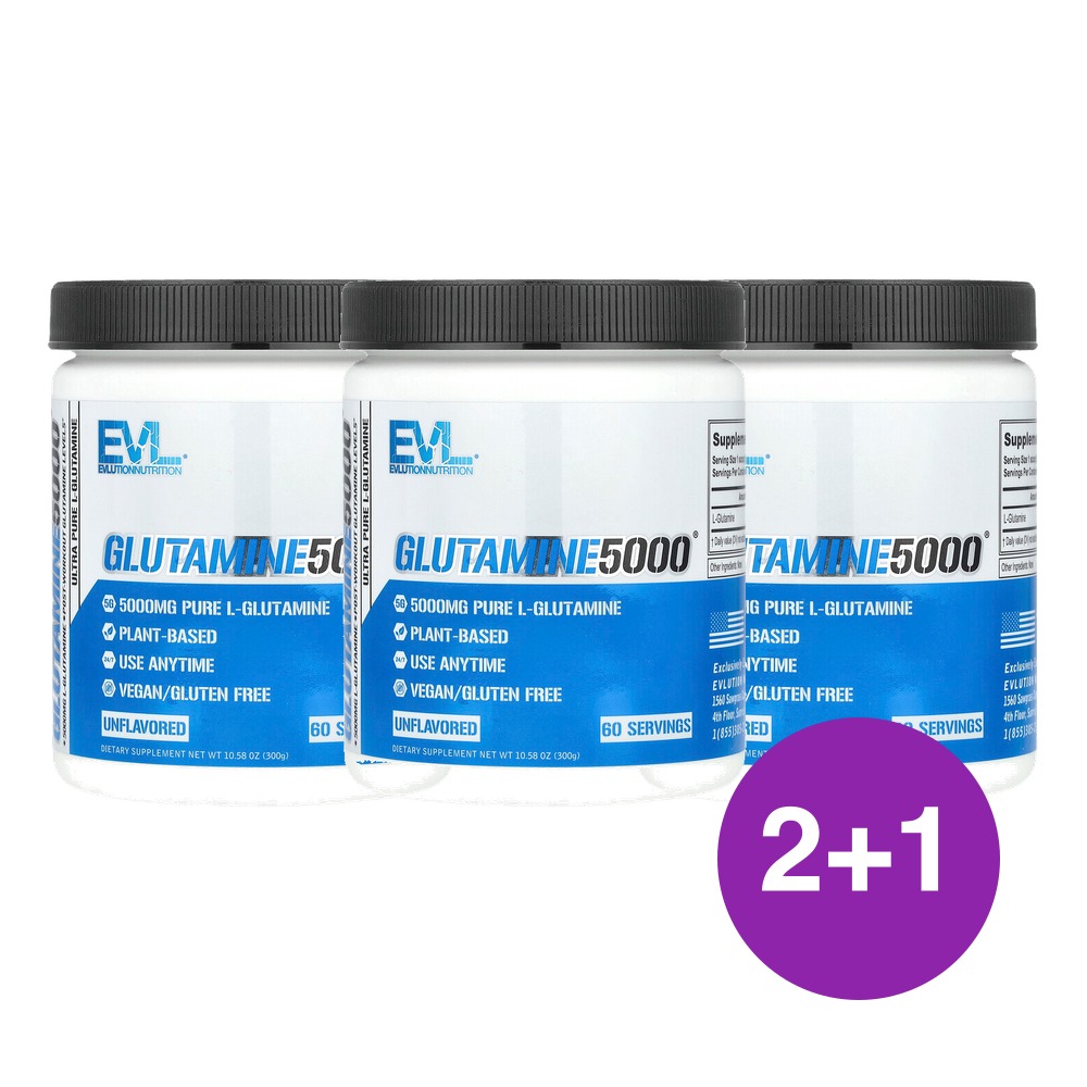 이보루션뉴트리션 Glutamine5000 무맛 5000mg 300g, 3개 - 메인 이미지