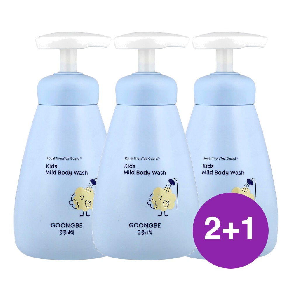 Goongbe 어린이용 마일드 바디 워시 300ml, 3개