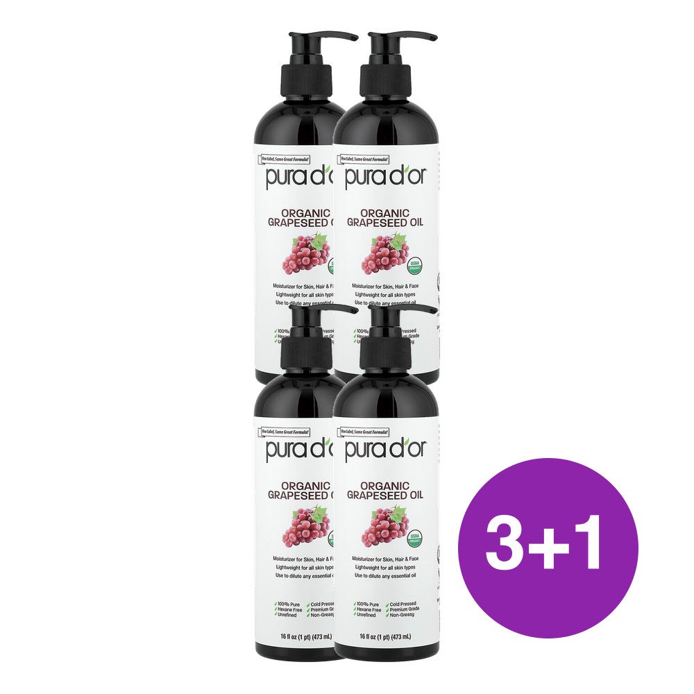 퓨라도르 USDA 포도씨 오일 473ml, 4개 - 상품 이미지
