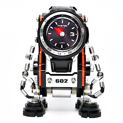 워치스탠드 스마트워치거치대 로봇 AWS-01 SAFFIANO [BLACK] - 상세 이미지 2