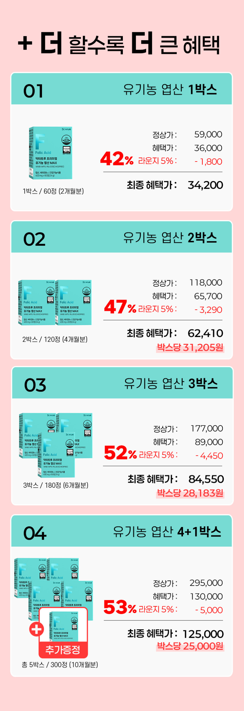닥터트루 유기농 천연 엽산 60정, 2개 판매처 상세 정보 이미지 1