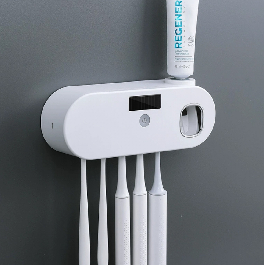 퓨어온 화이트 UVC LED 태양광충전 무선 벽걸이 칫솔살균기 - 상세 이미지 2