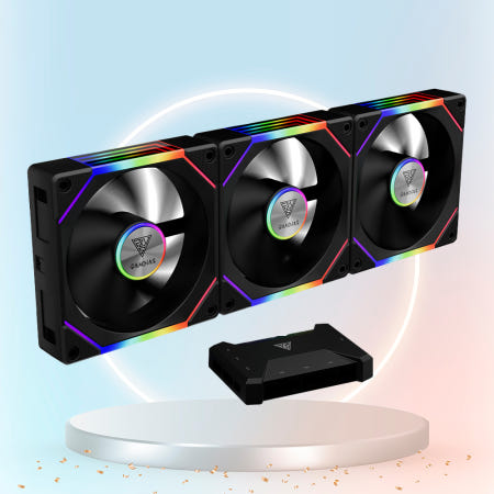 겜디아스 AEOLUS P2-1203U 컨트롤러 3팩 시스템 쿨러 블랙