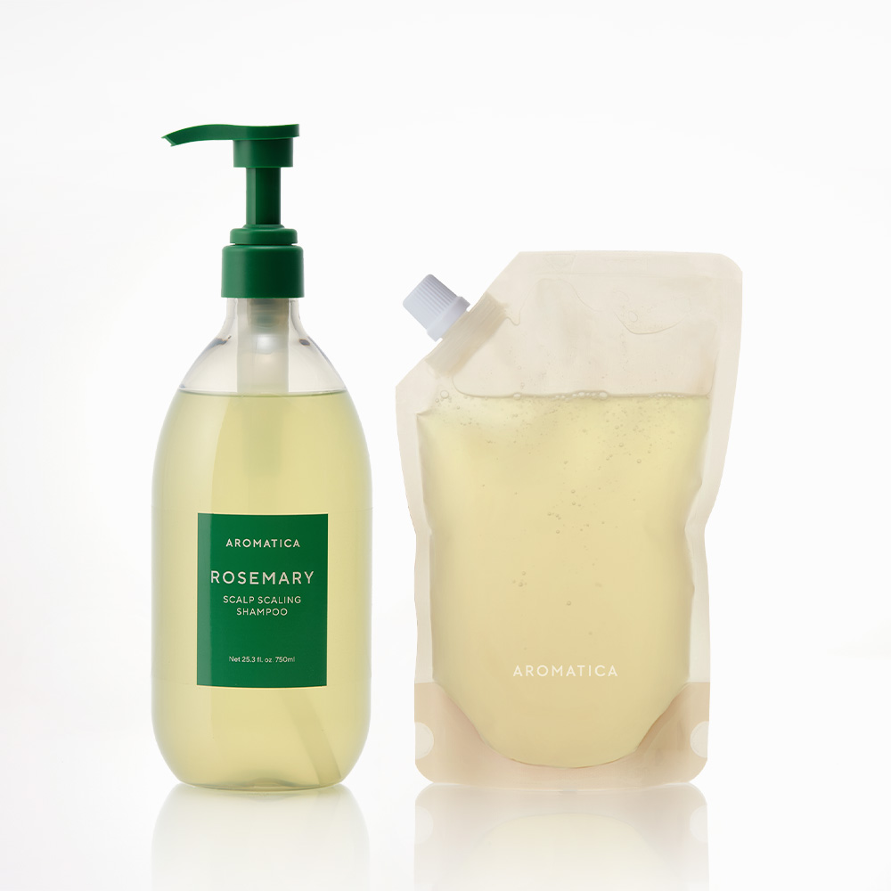 아로마티카 로즈마리 스칼프 스케일링 샴푸 750ML+리필500ML 비건 탈모 기능성 저자극 - 메인 이미지