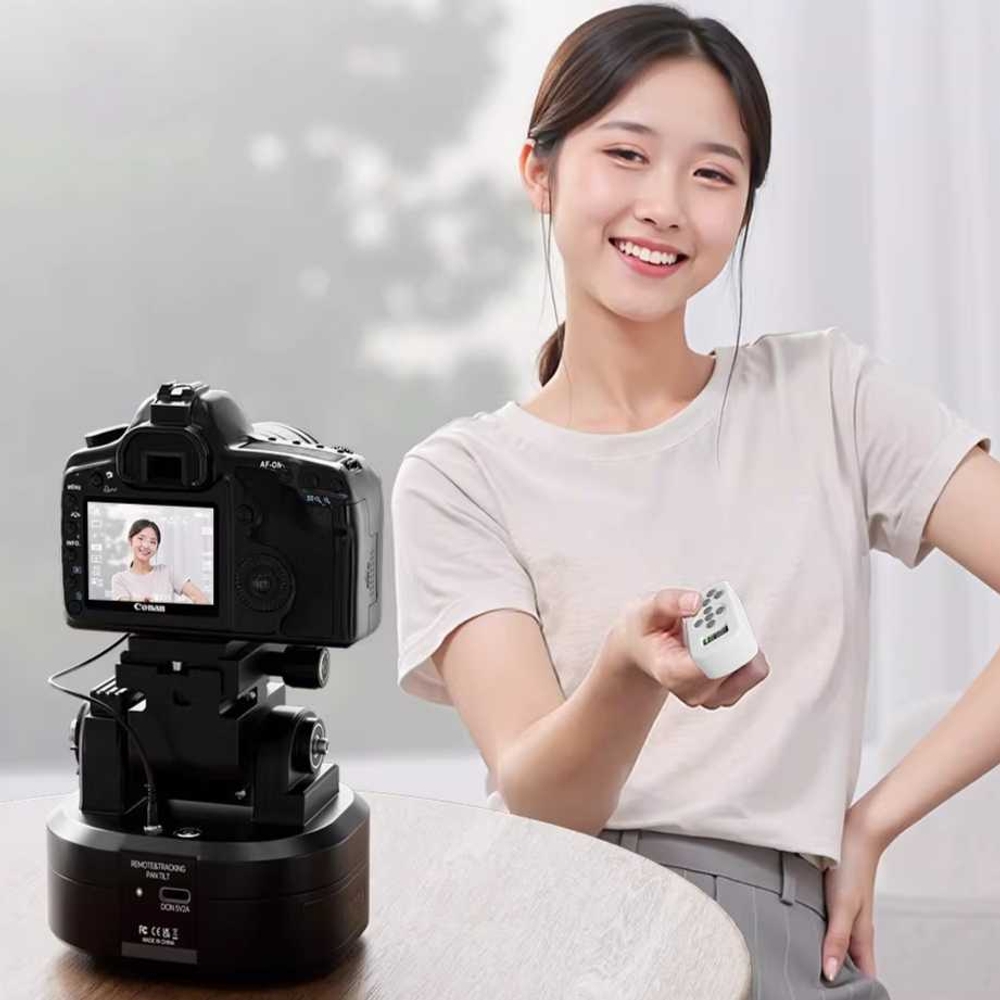 카메라 각도조절 짐벌 리모콘 거치대 원격제어 삼각대 M6 전동 짐벌 - 상품 이미지