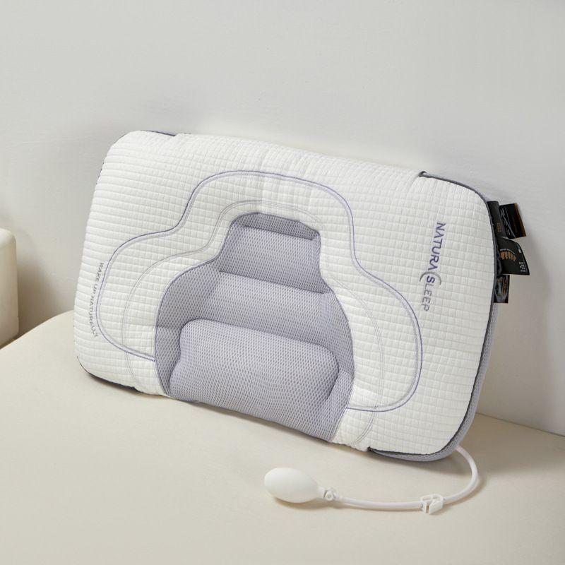 높이조절 성인용 에어백 수면 목베개 통기성 베개 조절식 통기성 마사지 에어백 베개 48x74 cm 단품 이미지 6