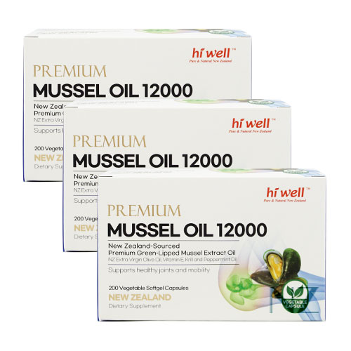 하이웰 초록홍합 12000mg 뉴질랜드 초록입 홍합 오일 관절 건강 200정, 3개 - 상세 이미지 2