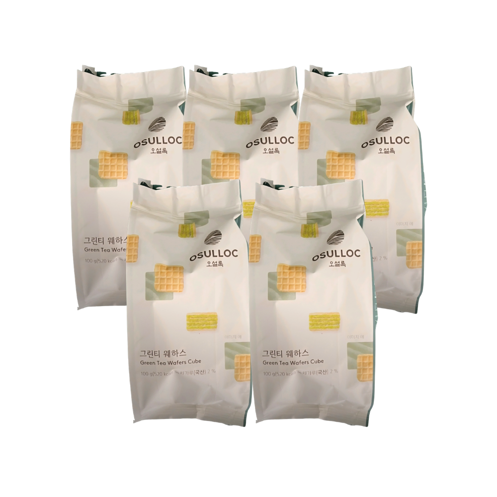 오설록 그린티 웨하스 100g x5개 달콤한 그린티 웨하스 - 상품 이미지
