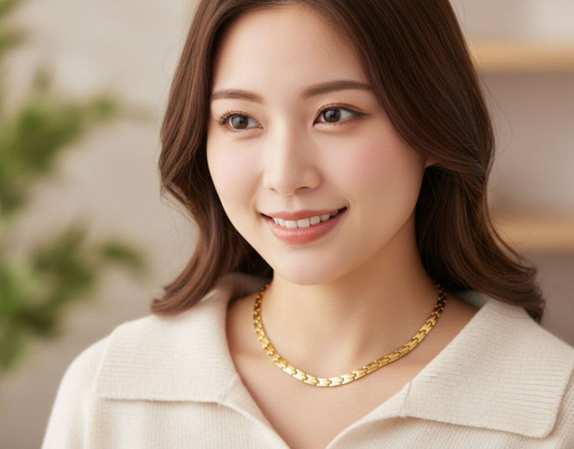 게르마늄 목걸이 건강 자석목걸이 남녀공용 티타늄 체인 패션 - 상세 이미지 4