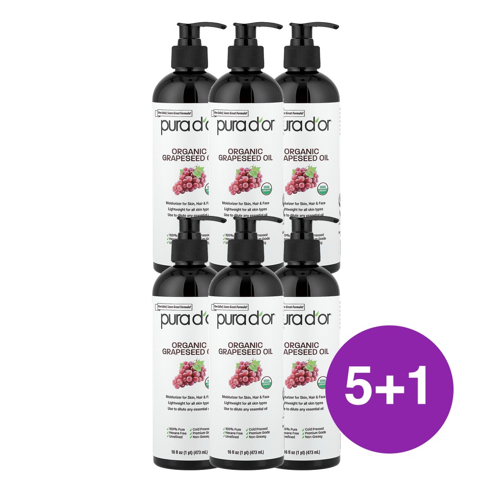 퓨라도르 USDA 포도씨 오일 473ml, 6개 - 상품 이미지