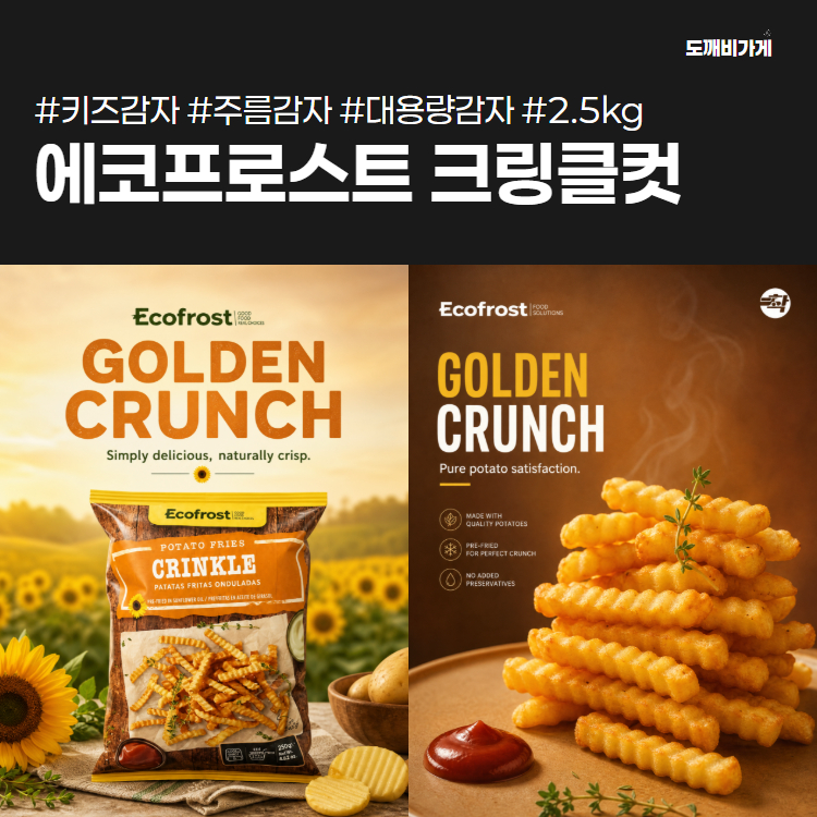 유럽 냉동 감자튀김 크링클컷 에코프로스트 2.5kg - 상세 이미지 3