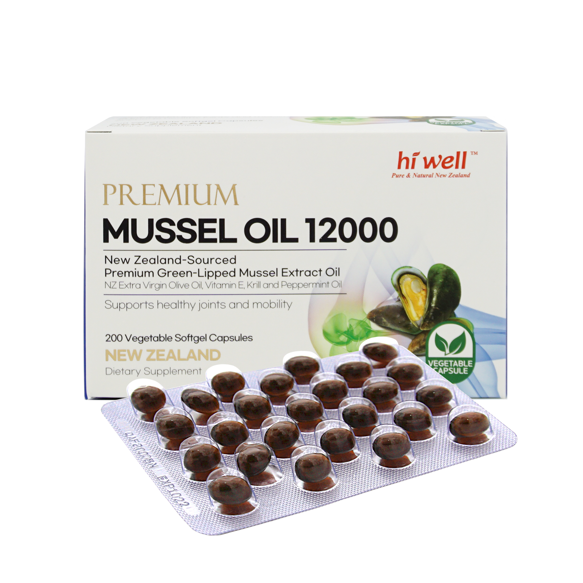 하이웰 초록홍합 12000mg 뉴질랜드 초록입 홍합 오일 관절 건강 200정, 3개 - 상세 이미지 4