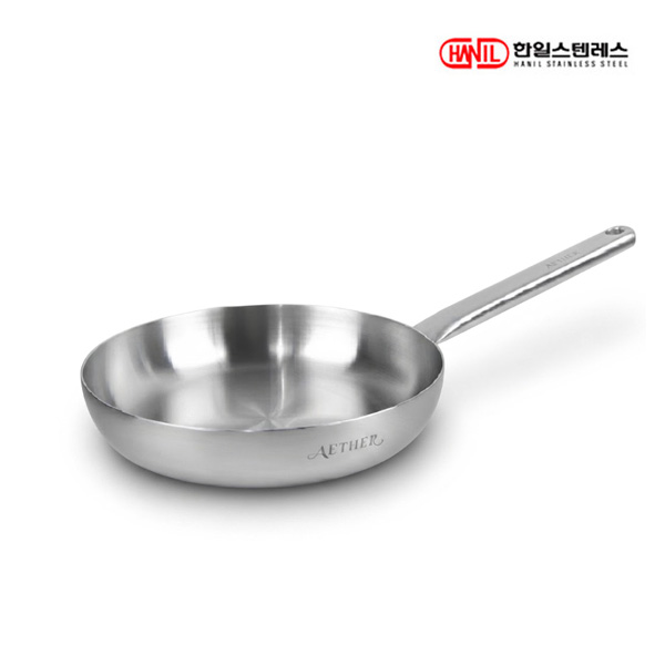 한일스텐레스 에테르 무연마제 통5중 스텐304 인덕션 후라이팬 24cm - 상품 이미지