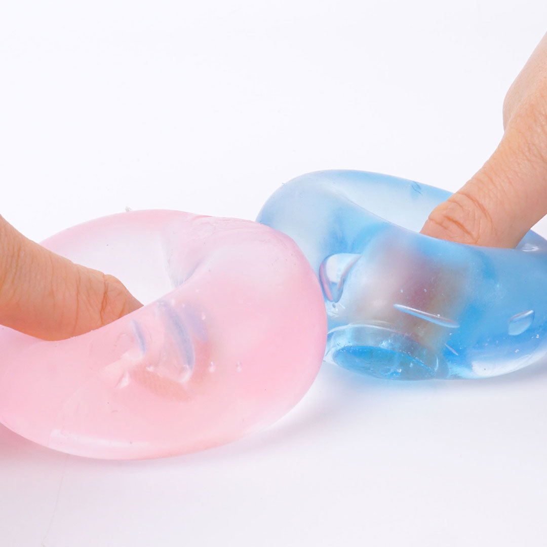 1평문구점 클리어 슬랑이 투명 물방울 말랑이 - 상품 이미지
