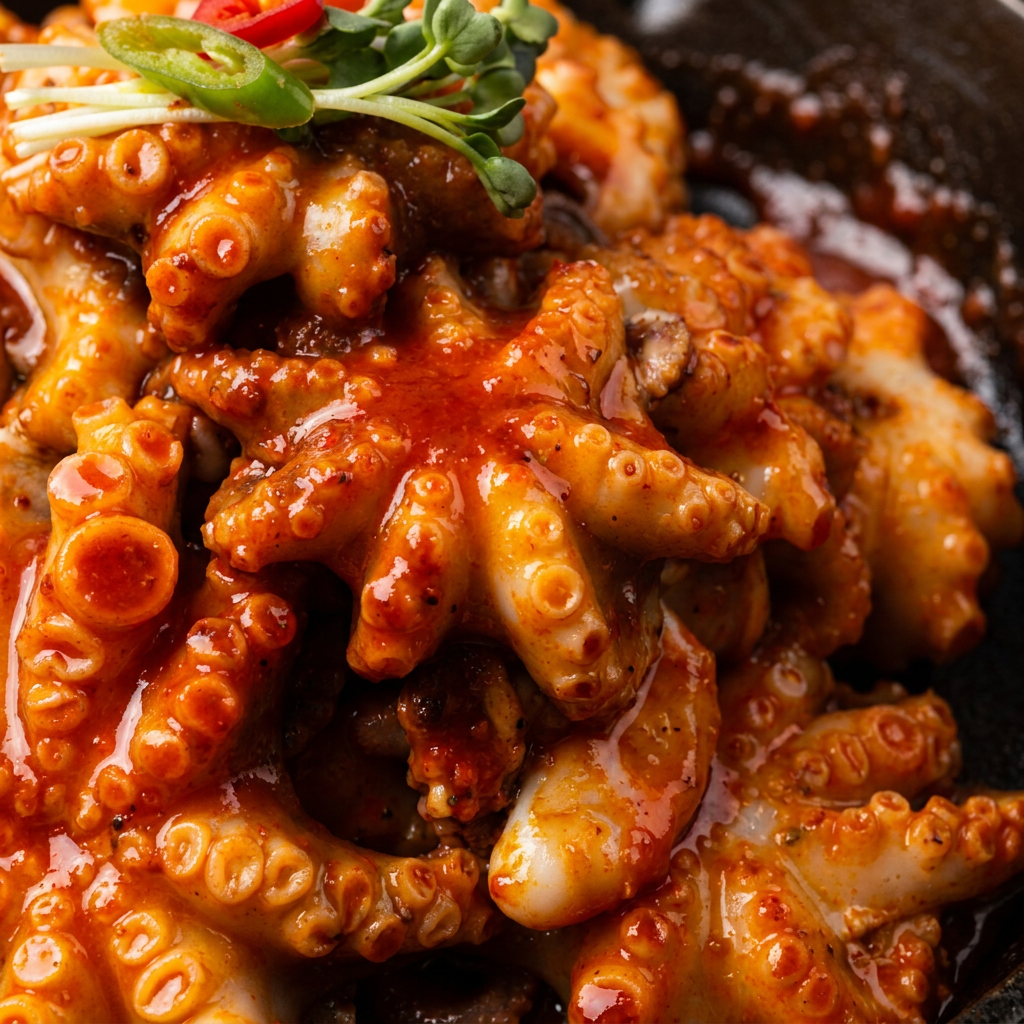 토해원 매콤달콤 양념 주꾸미볶음 500g 쭈꾸미 밀키트 캠핑요리 1팩 2팩 4팩 이미지 6