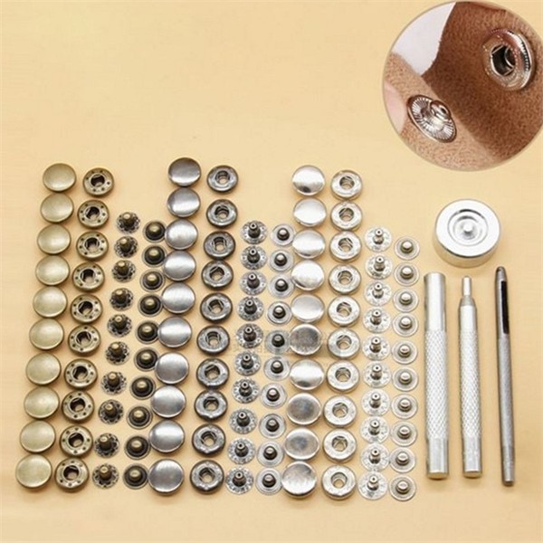 수선용 금속 똑딱이 단추 30세트 공예 금속 스냅 단추 diy - 상품 이미지